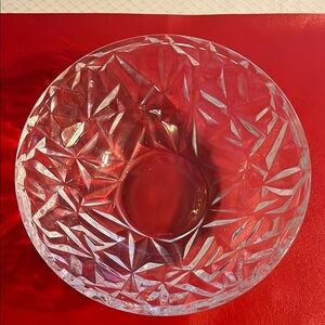 TIFFANY & CO. ROCK CUT CRYSTAL BOWL 9"  Diameter 3.75”High